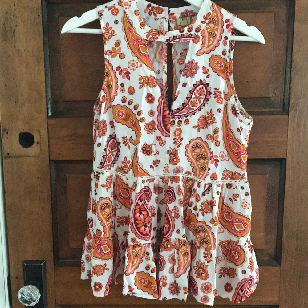 Colorful paisley tank